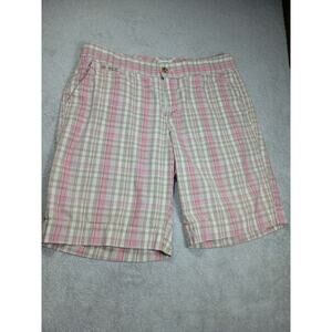 Dockers womens plaid preppy shorts size 12